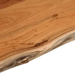 Kylpyhuoneen työtaso 90x60x2,5 cm suorakaide täysi akasiapuu (70261)*FinePRICE Outlet