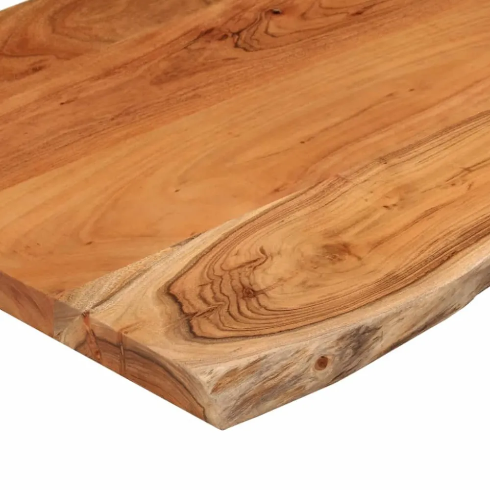 Kylpyhuoneen työtaso 90x60x2,5 cm suorakaide täysi akasiapuu (70261)*FinePRICE Outlet