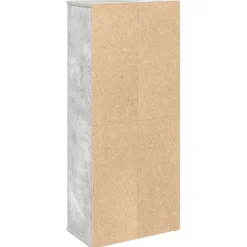 Kylpyhuonekaappi rullatelineellä Betoninharmaa 39x22x90 cm (58527)*FinePRICE