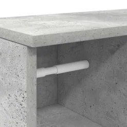 Kylpyhuonekaappi rullatelineellä Betoninharmaa 39x22x90 cm (58527)*FinePRICE