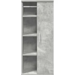 Kylpyhuonekaappi rullatelineellä Betoninharmaa 39x22x90 cm (58527)*FinePRICE