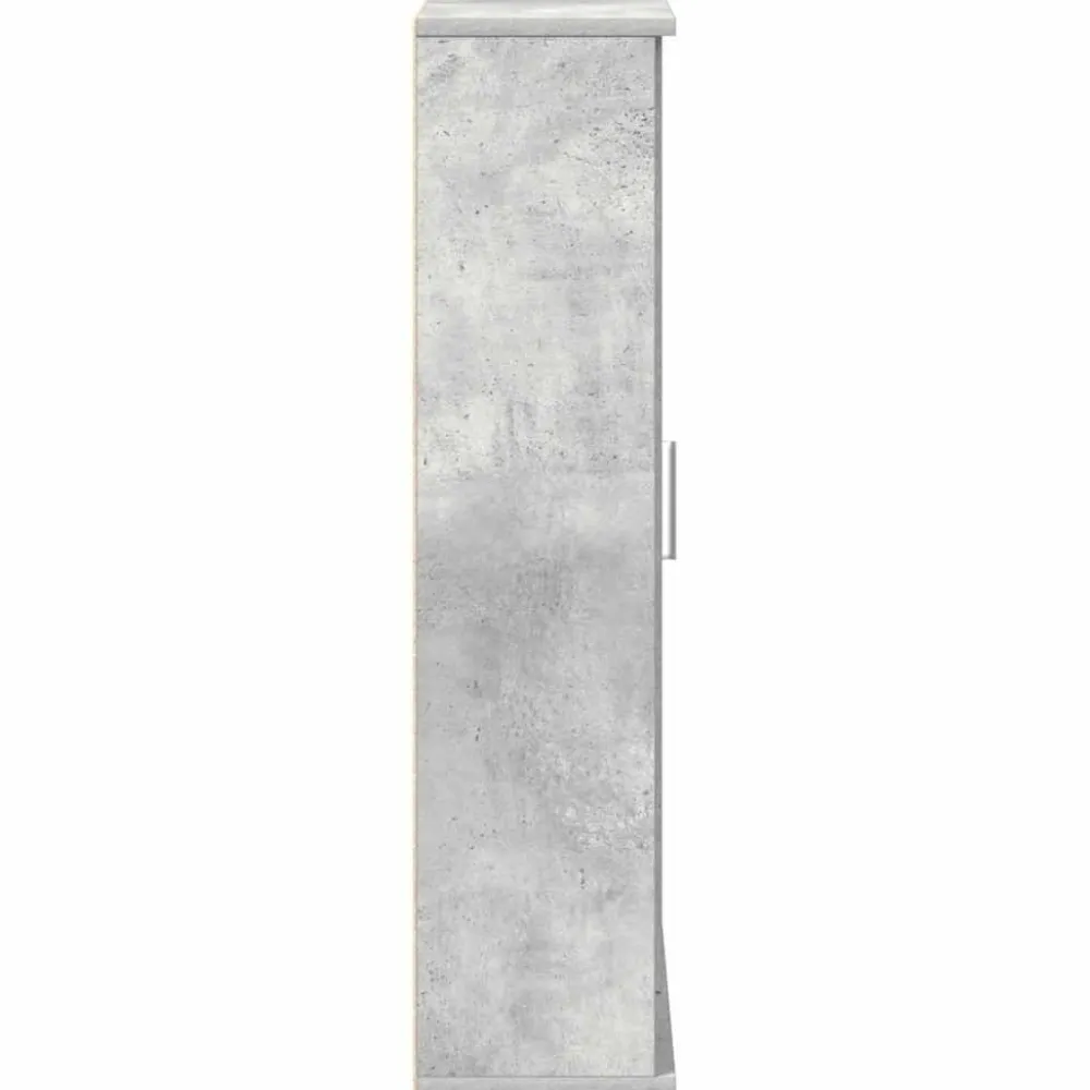 Kylpyhuonekaappi rullatelineellä Betoninharmaa 39x22x90 cm (58527)*FinePRICE