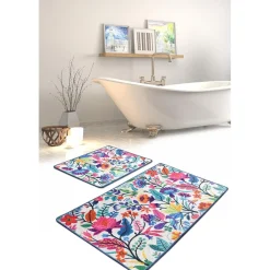 Kylpyhuonemattosetti Pictura, 2kpl, monivärinen*Linento Discount
