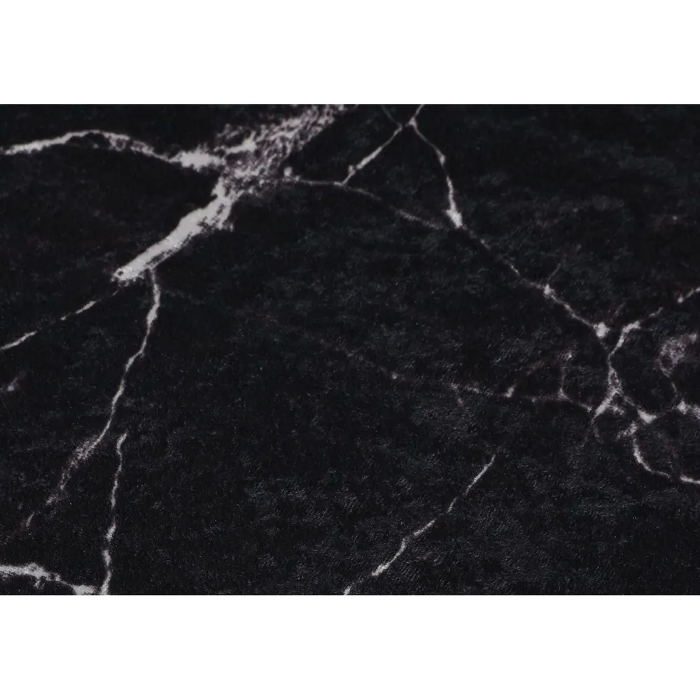 Kylpyhuonemattosetti Marble Oval, 2kpl, musta*Linento Best