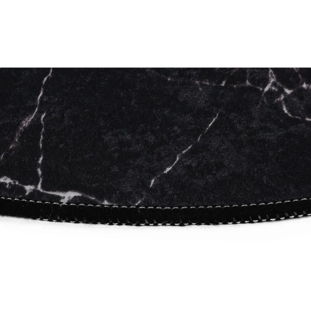 Kylpyhuonemattosetti Marble Oval, 2kpl, musta*Linento Best