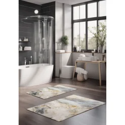 Kylpyhuonemattosetti CT-5019, 2kpl, harmaa*Linento Online