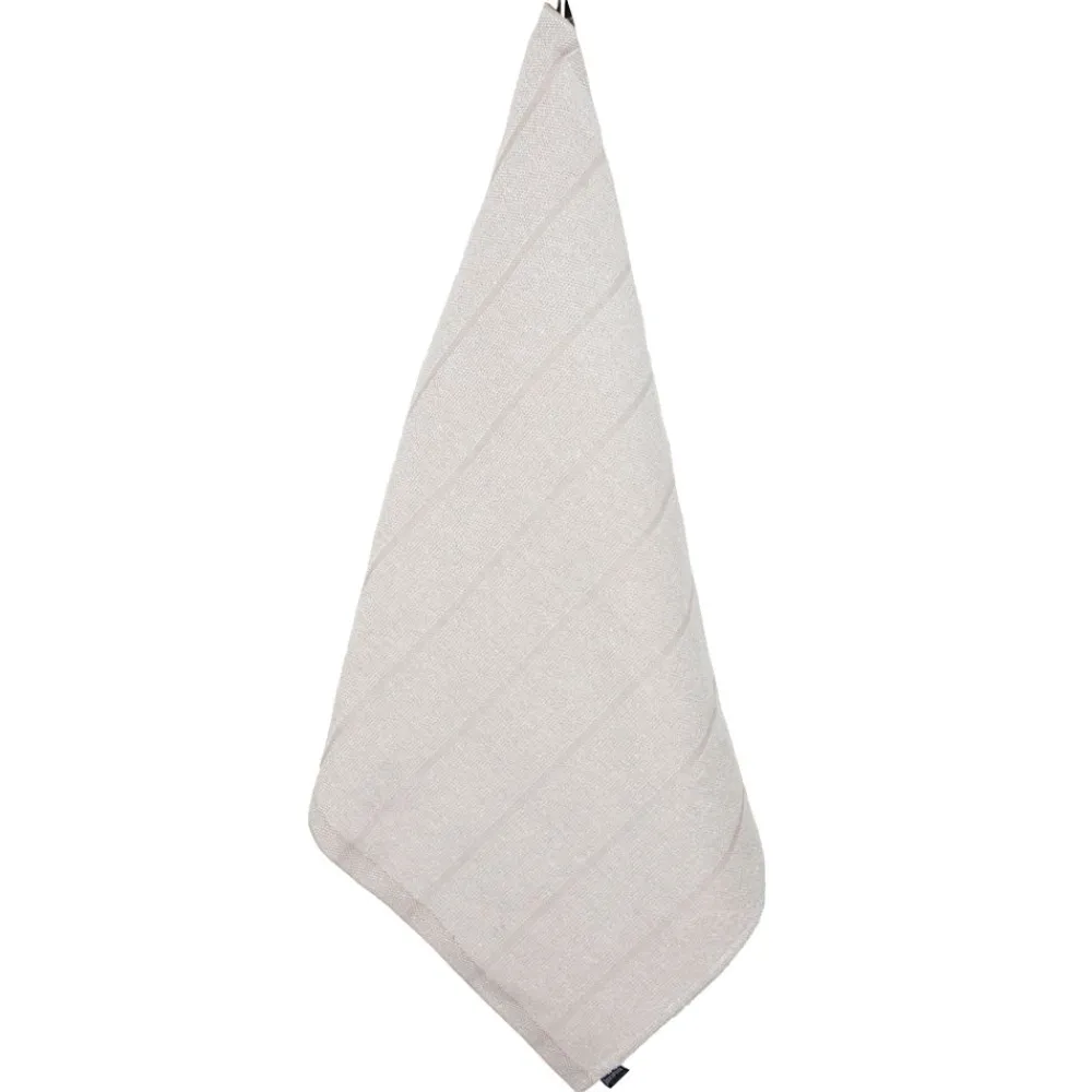 Kylpypyyhe laituri 75x150 valkoinen/beige*Jokipiin Pellava New