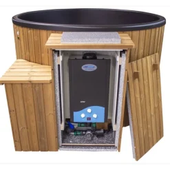 Kylpytynnyri kaasukamiinalla City-Palju Arctic 4-6 hlöä 1200l brown/graphite black*SpaDealers