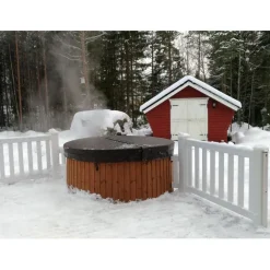 Kylpytynnyri kaasukamiinalla City-Palju Arctic 4-6 hlöä 1200l brown/graphite black*SpaDealers