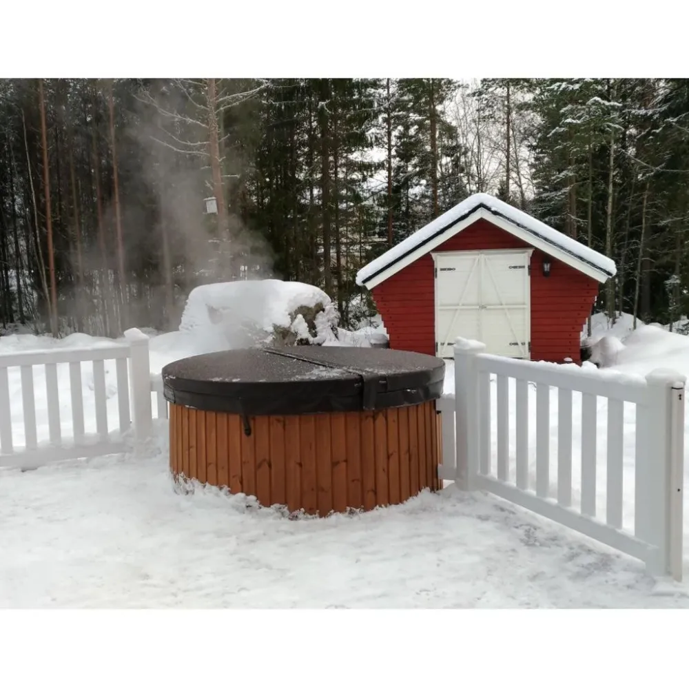 Kylpytynnyri kaasukamiinalla City-Palju Arctic 4-6 hlöä 1200l brown/graphite black*SpaDealers