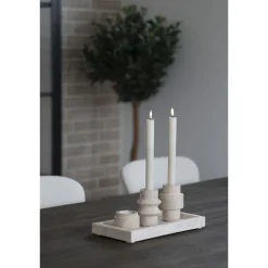 Kynttilänjalka , ø7x10cm, sylinteri, travertiini*House Nordic Sale