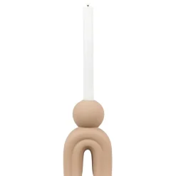 Kynttilänjalka , 10.5x6.5x17cm, keramiikka, ruskea*House Nordic Sale