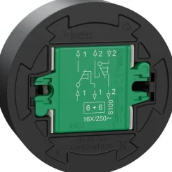 Discount 6+6-kytkin Renova pinta-asennus musta Kytkimet