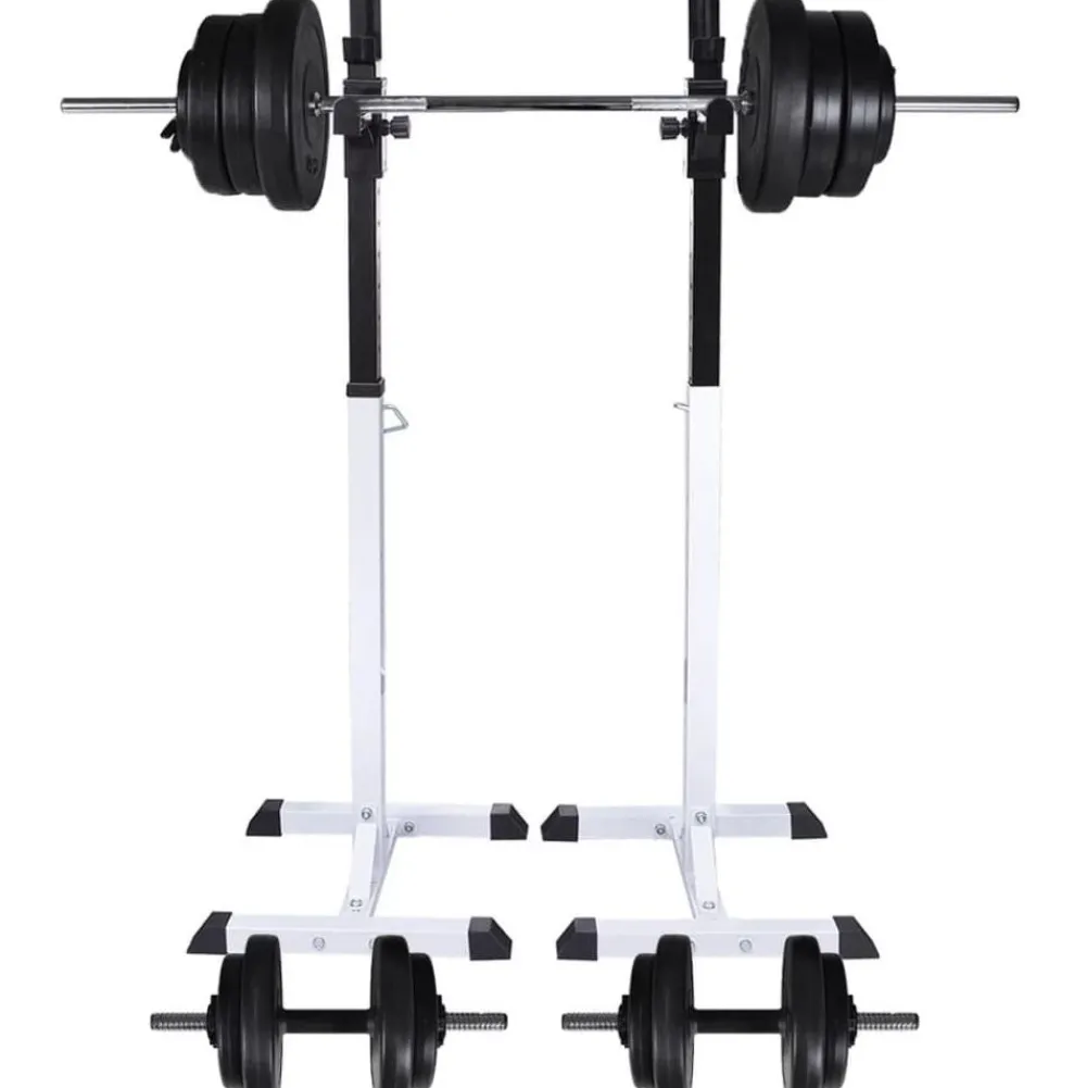 Online Kyykkyteline levytanko- ja käsipainosarjalla, 60.5kg Kuntosalilaitteet