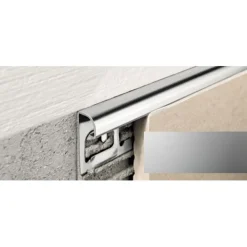 Discount Laattalista Projolly Quart 2,7m 6mm anodisoitu hopea Laattalistat