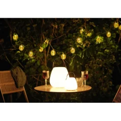 Ladattava LED-lyhty Derry, ulkokäyttöön, ø21cm, RGB, IP44, 3.7V, 1500mAh, valkoinen*House Nordic Hot