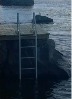 Laituritikkaat 7 askelmaa 195 cm anodisoitu alumiini*Kosken Metalli Outlet