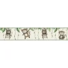 Lastenhuoneen boordi Kids Walls 45853, vinyylipinta, 0.18x5m, viidakko, ruskea*Tapetit.fi Discount