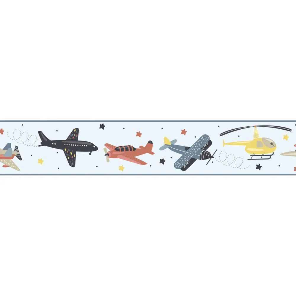 Lastenhuoneen boordi Kids Walls 45818, vinyylipinta, 0.18x5m, sininen*Tapetit.fi