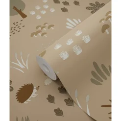 Lastenhuoneen tapetti To The Moon And Back 139410, non-woven, ruskea, metsä Lastenhuoneen Tapetit