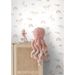 New Lastenhuoneen tapetti To The Moon And Back 139581, non-woven, eläin, vaaleanpunainen Lastenhuoneen Tapetit