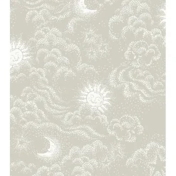 New Lastenhuoneen tapetti Happy Cloud, pilvi, harmaa/beige Lastenhuoneen Tapetit