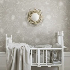 New Lastenhuoneen tapetti Happy Cloud, pilvi, harmaa/beige Lastenhuoneen Tapetit