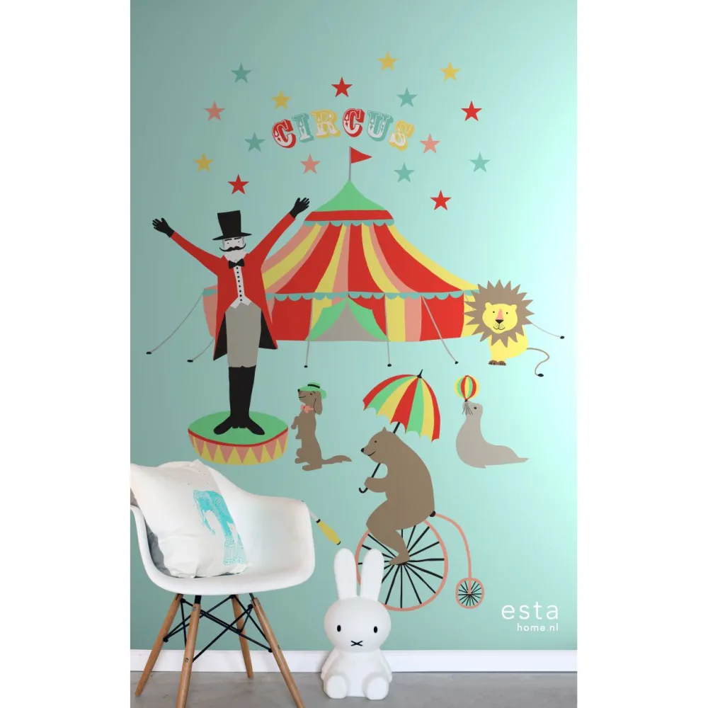 Lastenhuoneen tapetti PhotowallXL Circus 158703 1860x2790 mm*Esta New
