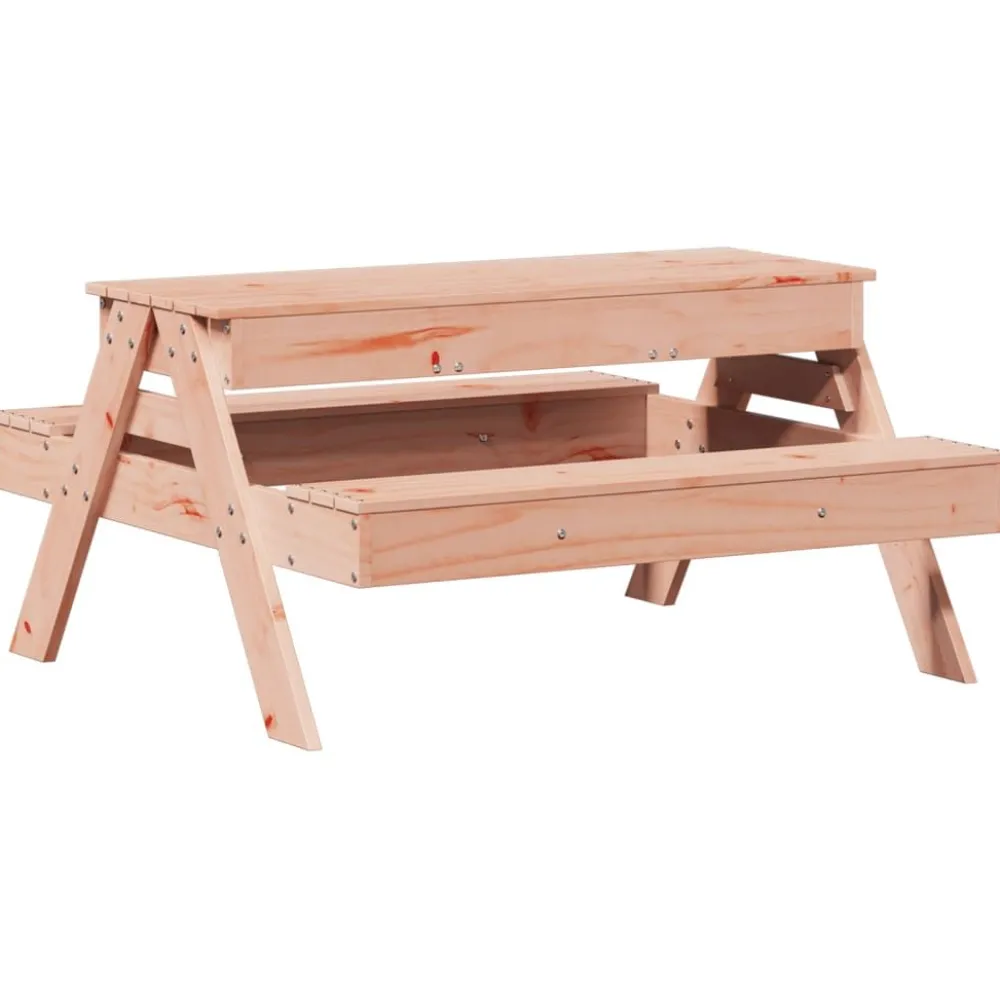 Lasten piknikpöytä hiekkalaatikolla, täysi puu, eri värejä (33987)*FinePRICE Outlet