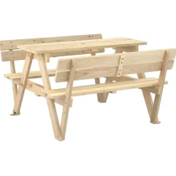 Lasten piknikpöytä, 4 lapselle, aurinkovarjoreikä, täysi kuusi, eri värejä (38276)*FinePRICE Online