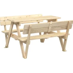 Lasten piknikpöytä, 4 lapselle, aurinkovarjoreikä, täysi kuusi, eri värejä (38276)*FinePRICE Online