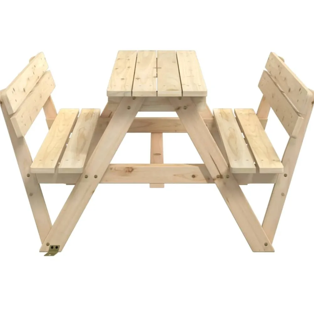 Lasten piknikpöytä, 4 lapselle, aurinkovarjoreikä, täysi kuusi, eri värejä (38276)*FinePRICE Online