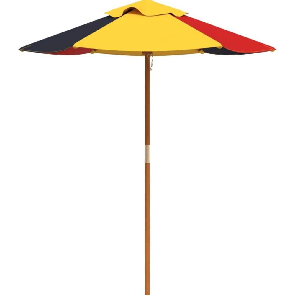 Lasten piknikpöytä 4 lapselle aurinkovarjolla täysi kuusi (81619)*FinePRICE New