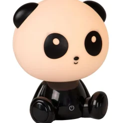 Lasten yöpöytävalaisin Dodo Panda, 1x3W, 3 StepDim, musta/valkoinen*Lucide Best