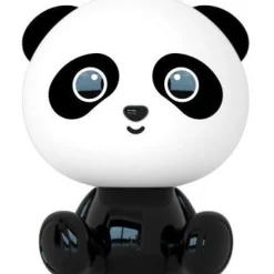 Lasten yöpöytävalaisin Dodo Panda, 1x3W, 3 StepDim, musta/valkoinen*Lucide Best