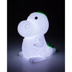 Lasten yöpöytävalaisin Dinoo 14cm, RGB, ladattava, valkoinen/moniväri*Rabalux Outlet