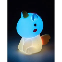 Best Lasten yöpöytävalaisin Unicoo 14cm, RGB, ladattava, valkoinen/moniväri Lasten Valaisimet