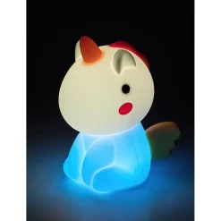 Best Lasten yöpöytävalaisin Unicoo 14cm, RGB, ladattava, valkoinen/moniväri Lasten Valaisimet