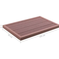 Lattiaelementti aurinkokäyttöiselle suihkulle 101x63x5,5cm*FinePRICE Sale
