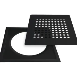 Hot Lattiakaivon kansi Design Neliö Mattamusta RST 197 x 197 mm Lattiakaivot