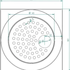 Lattiakaivon kansi Matta putkelle RST 197 x 197 mm*PP-Tuote New