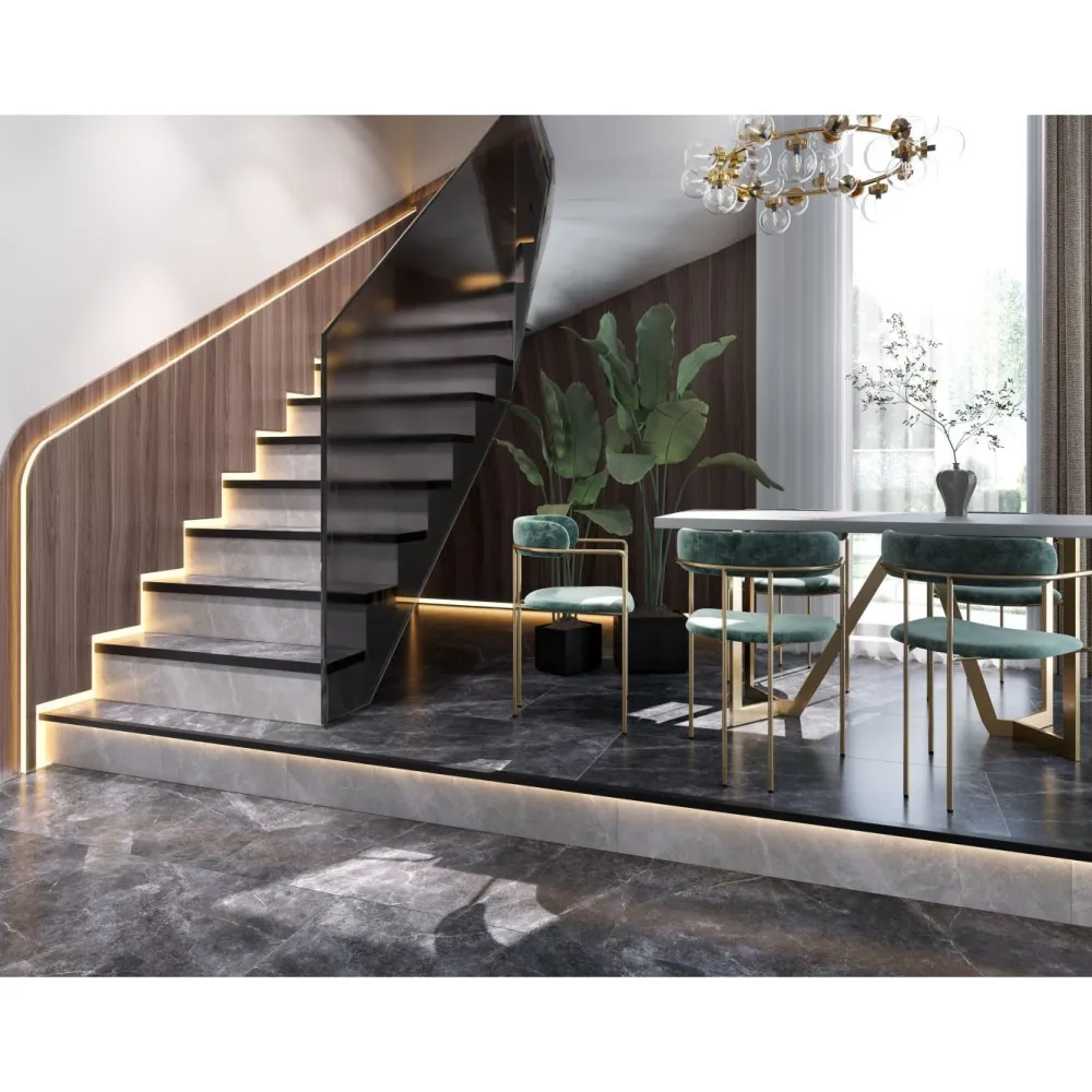 Clearance Lattialaatta GoldenTile Space Stone 59.5x59.5 cm musta Pakkasenkestävät Laatat|Lattialaatat