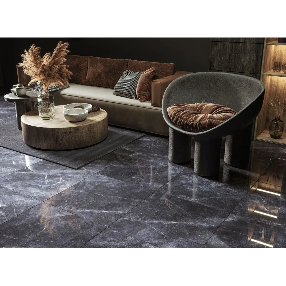 Clearance Lattialaatta GoldenTile Space Stone 59.5x59.5 cm musta Pakkasenkestävät Laatat|Lattialaatat