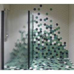 Discount Lattialaatta Natura 6-kulmainen Valkoinen himmeä sileä 115x100 mm Pakkasenkestävät Laatat|Lattialaatat