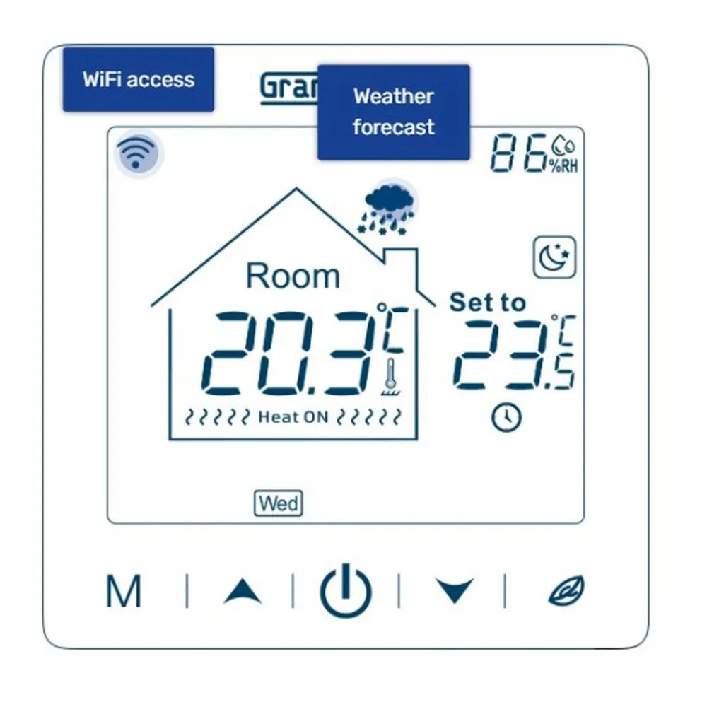 Lattialämmitysmatto 1 m², 170 W/m² + Wi-Fi termostaatti SN-15, eri kokoja*Grand Meyer Hot