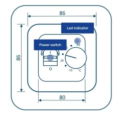 Outlet Lattialämmitysmatto , 170 W/m² + termostaatti MST-10, eri kokoja Lattialämmitysmatot|Lattialämmitys