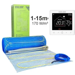 Lattialämmitysmatto , 170 W/m² + Wi-Fi termostaatti SN-10, eri kokoja Lattialämmitysmatot|Lattialämmitys