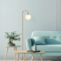 Sale Lattiavalaisin Viran 146 cm messinki Lattiavalaisimet