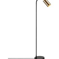 Discount Lattiavalaisin Emek 120 cm musta/kulta Lattiavalaisimet
