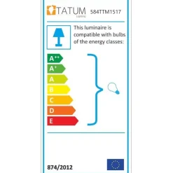 Discount Lattiavalaisin Emek 120 cm musta/kulta Lattiavalaisimet